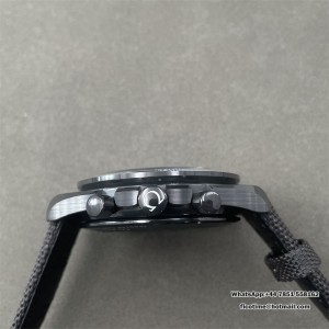 Speedmaster SMF 1:1 Best Edition Black Dial On Black Nylon Strap A3861 - Image 8