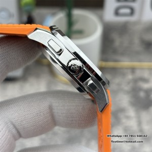 Aquanaut 5968 SS P1F Best Edition Gray Dial On Orange Rubber Strap A520 (Free Black Rubber Strap) - Image 5