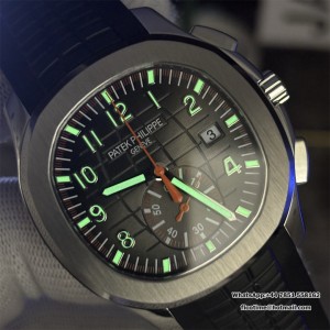 Aquanaut 5968 SS P1F Best Edition Gray Dial On Black Rubber Strap A520 (Free Orange Rubber Strap) - Image 8
