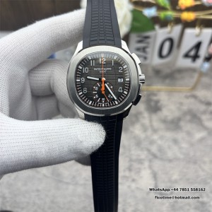 Aquanaut 5968 SS P1F Best Edition Gray Dial On Black Rubber Strap A520 (Free Orange Rubber Strap) - Image 9