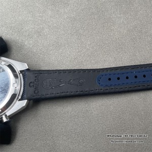 Speedmaster Professional Snoopy SS SMF 1:1 Best Edition Silver Dial Blue Marker On Blue Nylon Strap A3861(Free SS Bracelet) - Image 4