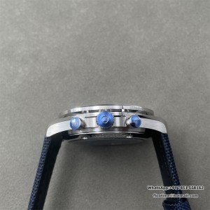 Speedmaster Professional Snoopy SS SMF 1:1 Best Edition Silver Dial Blue Marker On Blue Nylon Strap A3861(Free SS Bracelet) - Image 7