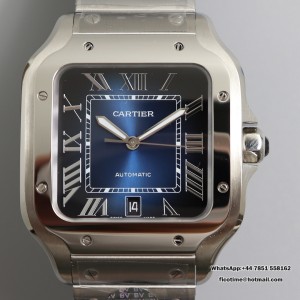 AF Santos 40mm XL Blue Dial MY9015 SS Bracelet - Image 8