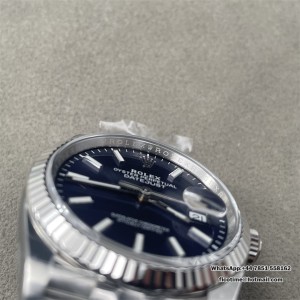 DateJust 36mm 126234 904L SS VF 1:1 Best Edition Blue Dial Stick Markers On Jubilee Bracelet DD3235 - Image 2