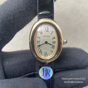 Baignoire Watch YG DRF 1:1 Best Edition Silver Dial On Black Leather Strap RONDA Quartz - Image 1