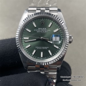 DateJust 36 SS 126234 VF 1:1 Best Edition Green Stick Dial on Jubilee Bracelet DD3235 - Image 1