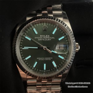 DateJust 36 SS 126234 VF 1:1 Best Edition Green Stick Dial on Jubilee Bracelet DD3235 - Image 9