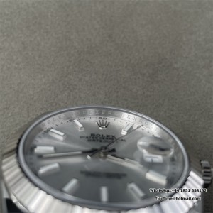 DateJust 41mm 126334 904 SS ARF 1:1 Best Edition Silver Dial Sticks Markers on Jubilee Bracelet DD3235 - Image 2