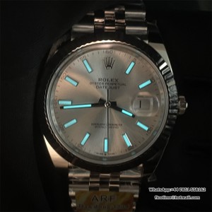 DateJust 41mm 126334 904 SS ARF 1:1 Best Edition Silver Dial Sticks Markers on Jubilee Bracelet DD3235 - Image 9