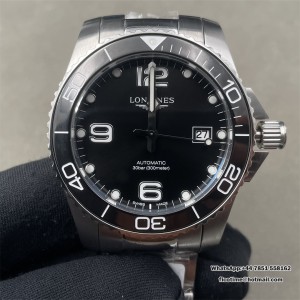 HydroConquest Mens 41mm SS/SS Black AF A2892 - Image 1