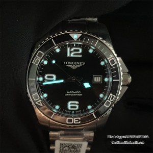 HydroConquest Mens 41mm SS/SS Black AF A2892 - Image 9