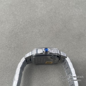 Santos de Cartier 27mm SS AF 1:1 Best Edition White Dial on SS SmartLinks Bracelet MIYOTA 9015 - Image 3