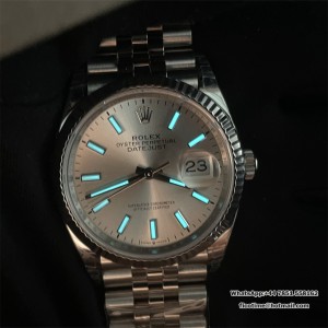 DJ 36mm Jub Wt Flt 904L SS/SS Silv/Stk VSF V2 VS3235 - Image 9