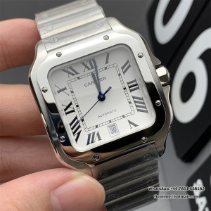 Santos De Cartier Mens XL SS/SS White GF V2 MY9015 - Image 3