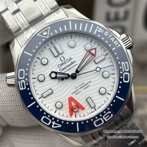 Seamaster Diver 300M Americas Cup SS V4 VSF 1:1 Best Edition White Wave Ceramic Dial On SS Bracelet Super Clone Asian 8800 - Image 1