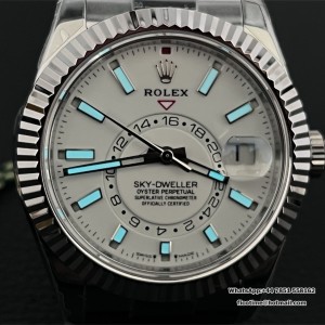 Sky-Dweller 336234 Gain Weight YG ZF 1:1 Best Edition White Dial on Oysterflex Rubber Strap Asian 2824 - Image 8