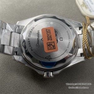 Planet Ocean 600M 42mm SS/SS VSF 1:1 Best Edition Blue Ceramic Black Dial on SS Super Clone - Image 8