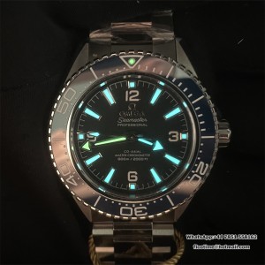 Planet Ocean 600M 42mm SS/SS VSF 1:1 Best Edition Blue Ceramic Black Dial on SS Super Clone - Image 9