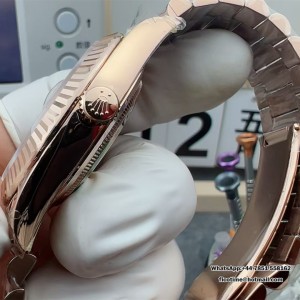 DayDate 40 228235 VSF 1:1 Best Edition White MOP Crystal Dial on President Bracelet VS3255 V2 - Image 7