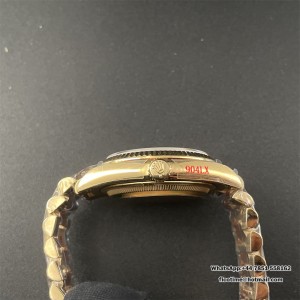 DayDate 36  QF Gold Dial Diamond Marker  on President Bracelet A2836 V2 (Gain Weight) - Image 4
