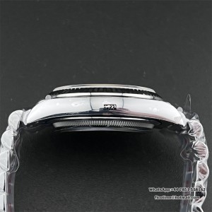 DayDate 36  QF Silver  Dial Sticker Marker on President Bracelet A2836 V2 (Gain Weight) - Image 4