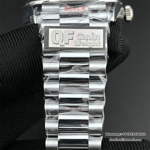 DayDate 36  QF Silver  Dial Sticker Marker on President Bracelet A2836 V2 (Gain Weight) - Image 5