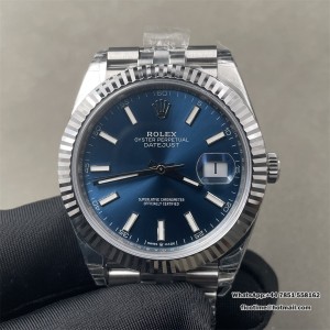 DateJust 41 126334 904L SS VSF 1:1 Best Edition Blue Dial on Jubilee Bracelet DD3235 (Free Sprung) - Image 1