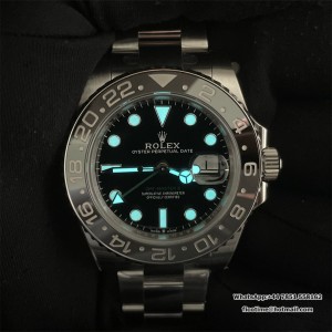 GMT-Master II 126710 GRNR Black/Gray V2 904L SS VSF 1:1 Black Dial On Oyster Bracelet SH3285 CHS (Free Sprung) - Image 9