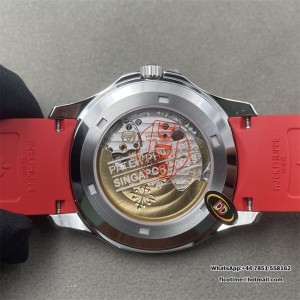 Aquanaut 5167 Singapore SS DDF 1:1 Best Edition Gray Dial on Red Rubber Strap DD324 Super Clone - Image 6