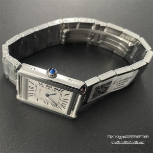 Tank Solo 24.5mm AF SS White Dial on SS Bracelet Ronda Quartz - Image 3