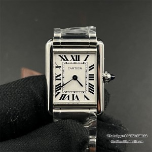 Cartier Tank Must Small Blk SS/SS White F1F Swiss Qtz - Image 1