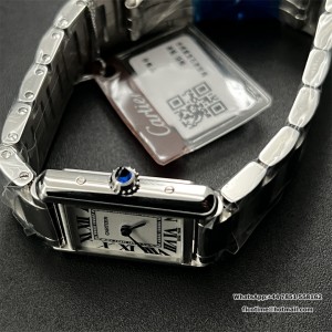Cartier Tank Must Small Blk SS/SS White F1F Swiss Qtz - Image 3