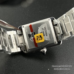 Cartier Tank Must Small Blk SS/SS White F1F Swiss Qtz - Image 9
