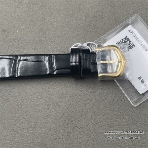 Tank Louis 16.5mm YG F1F 1:1 Best Edition White Dial on Black Leather Strap Quartz mini - Image 2