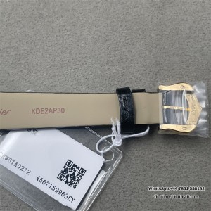 Tank Louis 16.5mm YG F1F 1:1 Best Edition White Dial on Black Leather Strap Quartz mini - Image 5