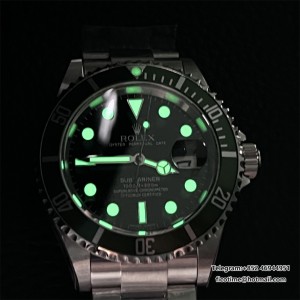 RAF A3135 Submariner 40mm 16610LV Green Bezel Black Dial No Rehaut 904L SS Bracelet - Image 9