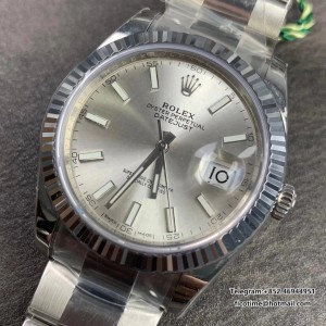 VSF VS3235 DateJust 41mm 126334 Fluted Bezel Silver Dial Oyster Bracelet DD3235 - Image 7