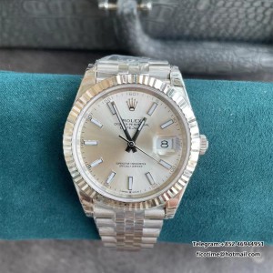 VSF VS3235 DateJust 41mm 126334 Fluted Bezel Silver Dial Jubilee Bracelet V2 DD3235 - Image 7