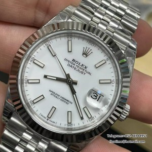 VSF VS3235 DateJust 41mm 126334 Fluted Bezel White Dial Jubilee Bracelet V2 DD3235 - Image 3