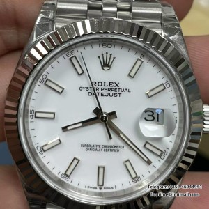 VSF VS3235 DateJust 41mm 126334 Fluted Bezel White Dial Jubilee Bracelet V2 DD3235 - Image 4