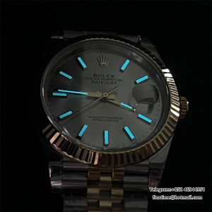 VSF VS3235 DateJust 41mm  Fluted Bezel Silver Dial RG/SS Jubilee Bracelet DD3235 - Image 9