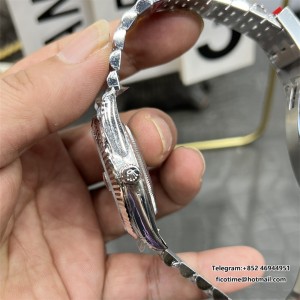 VSF VS3235 DateJust 41mm Wimbledon Fluted Bezel Grey Dial Green Roma Marker Jubilee Bracelet V2 DD3235 - Image 4