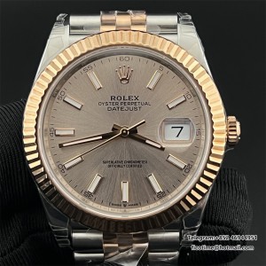 VSF VS3235 DateJust 41mm  Fluted Bezel Champagne Dial RG/SS Jubilee Bracelet DD3235 - Image 1