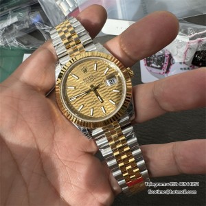 VSF VS3235 DateJust 41mm  Fluted Bezel Gold Motif Dial YG/SS Jubilee Bracelet DD3235 - Image 5