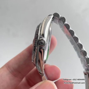VSF VS3235 DateJust 36mm Fluted Bezel Green Palm Dial Diamond Marker Jubilee Bracelet - Image 4
