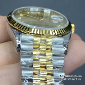 VSF VS3235 DateJust 36mm Fluted Bezel Gold Motif Dial Diamond Marker YG/SS Jubilee Bracelet - Image 3