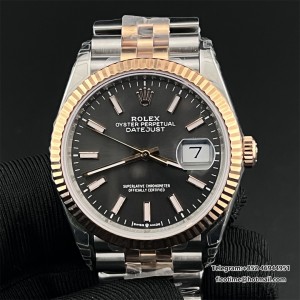VSF VS3235 DateJust 36mm Fluted Bezel Grey Dial RG/SS Jubilee Bracelet - Image 1
