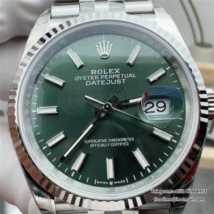 VSF VS3235 DateJust 36mm Fluted Bezel Green Dial Jubilee Bracelet V2 - Image 3