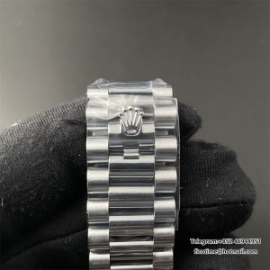 GMF A2836 Tungsten DayDate 40MM White Meteorite Dial President Bracelet - Image 7
