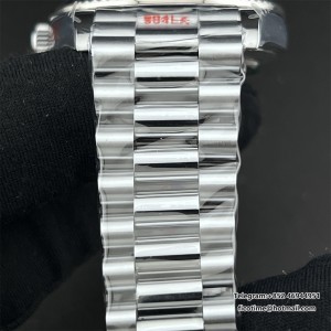 GMF A2836 Tungsten DayDate 40MM Silver Dial Diamond Marker President Bracelet - Image 6